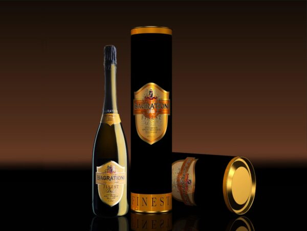 Putojantis vynas Finest Vintage Brut su pakuote Bagrationi